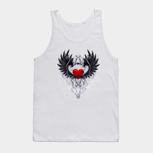 Dark angel heart with black wings Tank Top